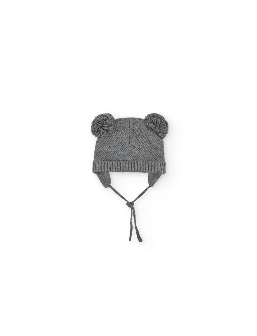Gorro Pompom Cinza