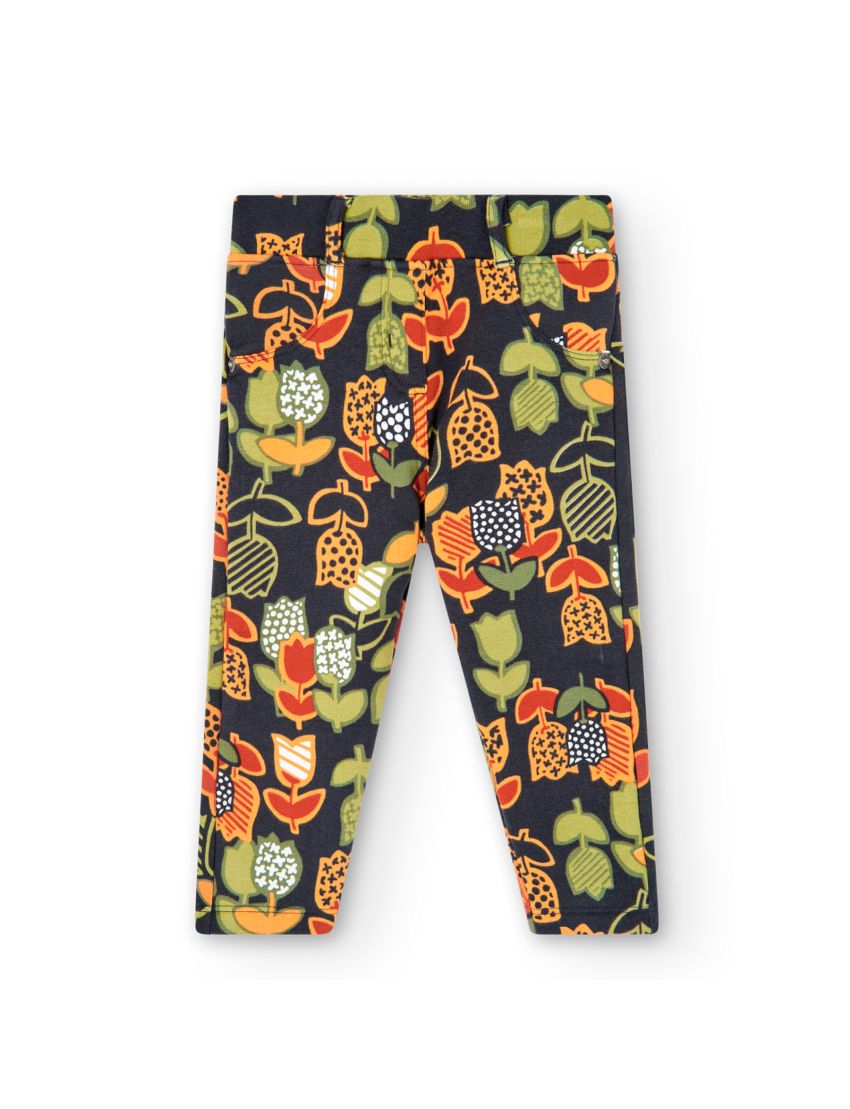 Calças felpa estampado do