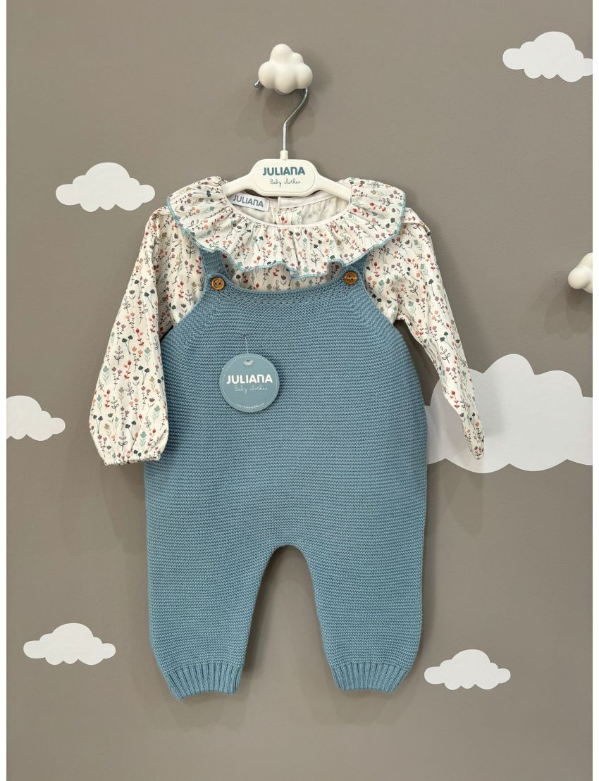 Baby Knit Overalls With S