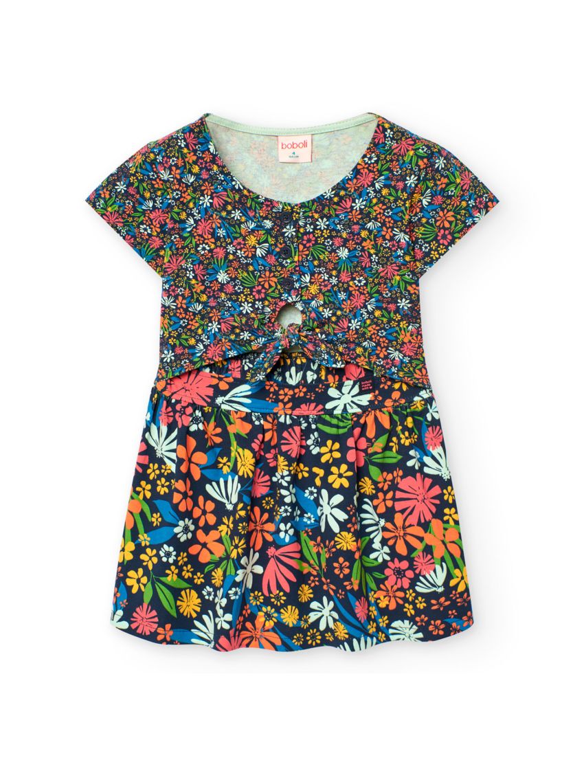 Vestido Preto Floral Bobo