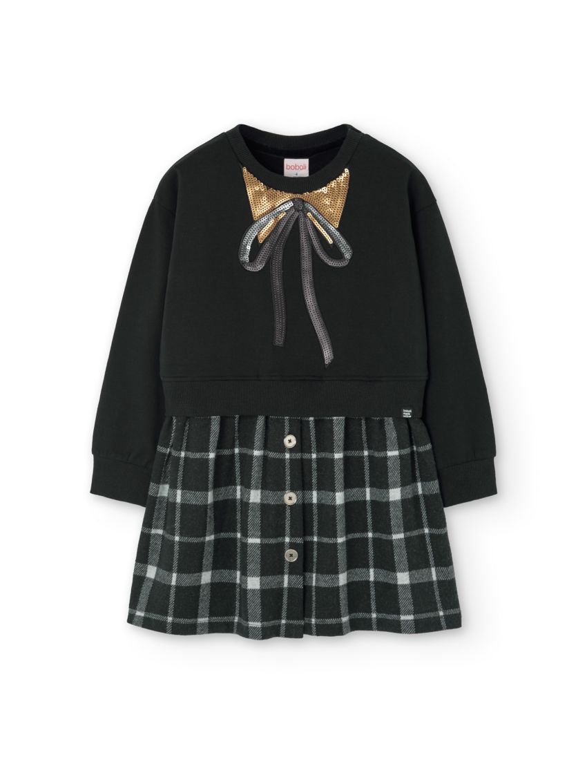 Vestido felpa combinado p