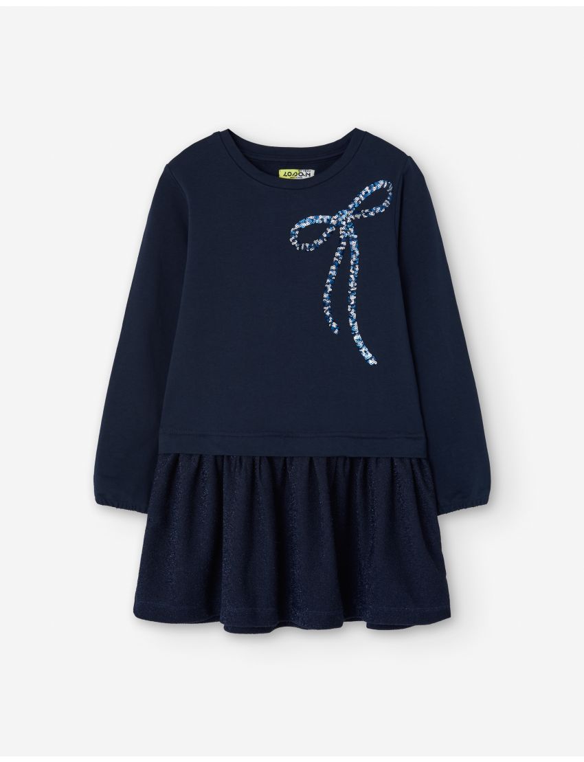 Vestido Azul Marinho Laço